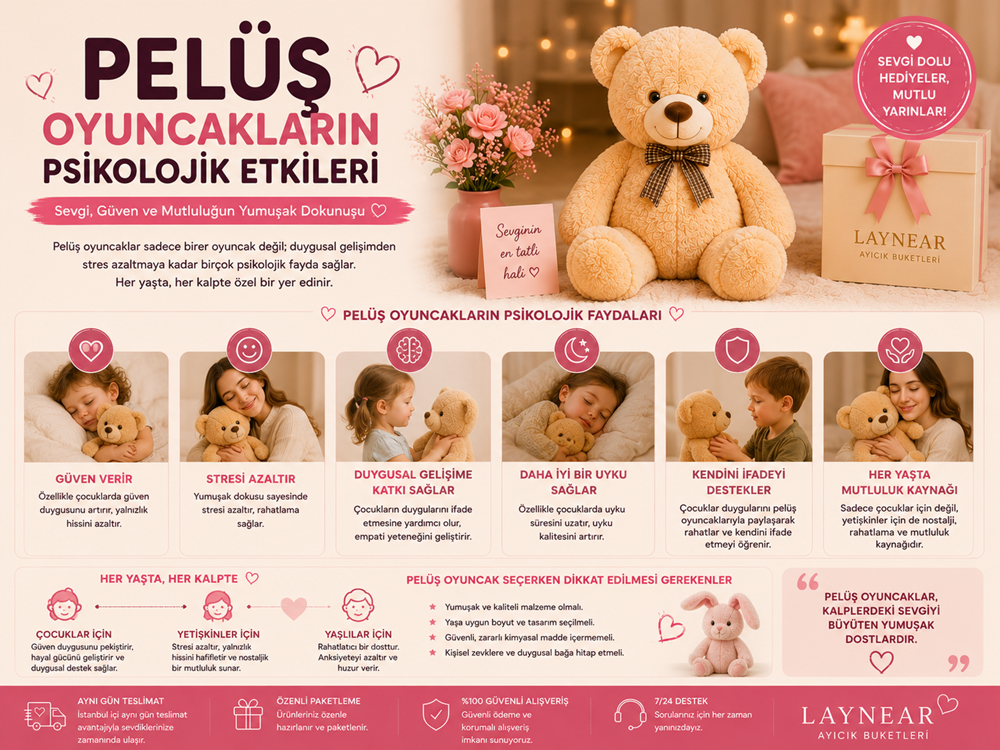 peluş oyuncakların psikolojik etkileri,peluş oyuncak faydası