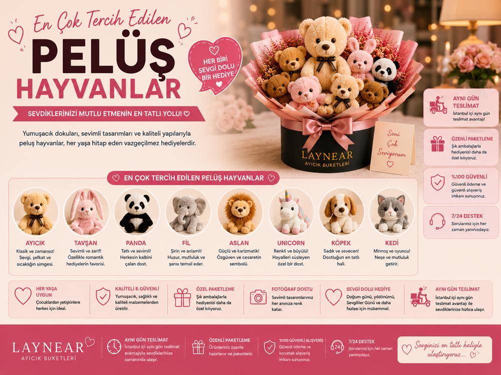 en çok tercih edilen peluş hayvanlar, peluş hayvanlar,