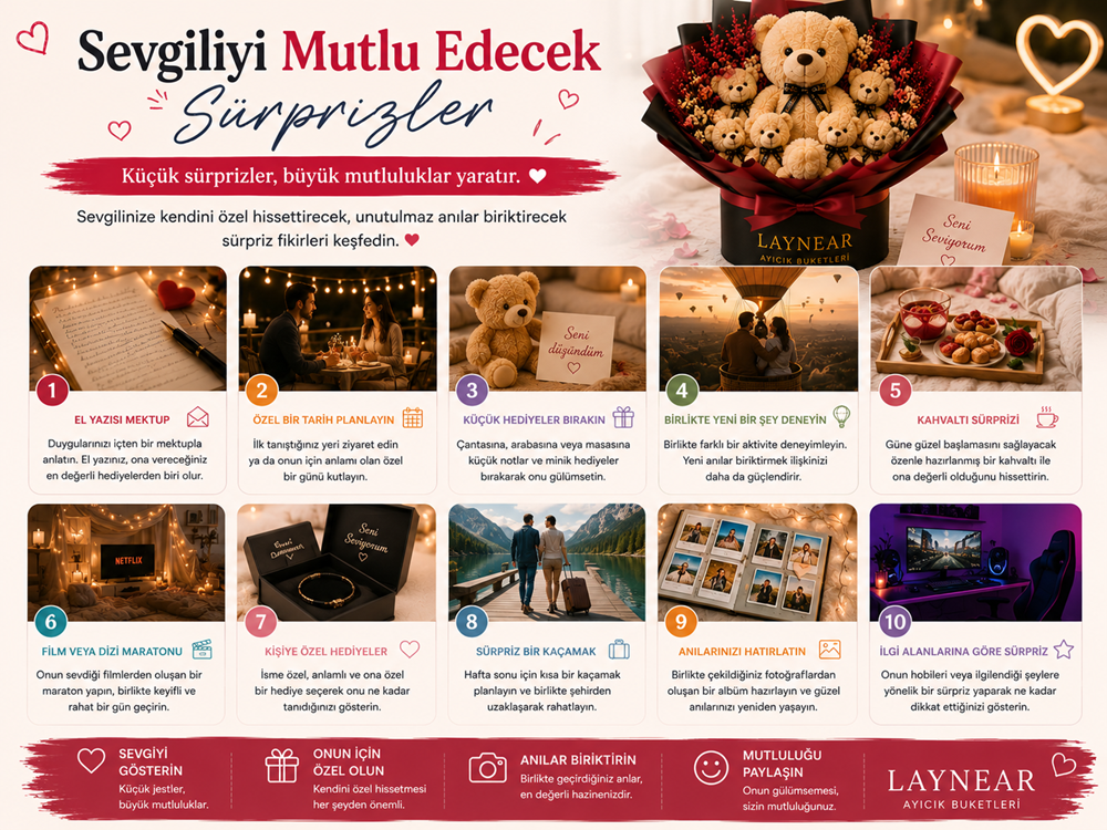 sevgiliyi mutlu edecek sürprizler, sevgiliye sürpriz fikir,